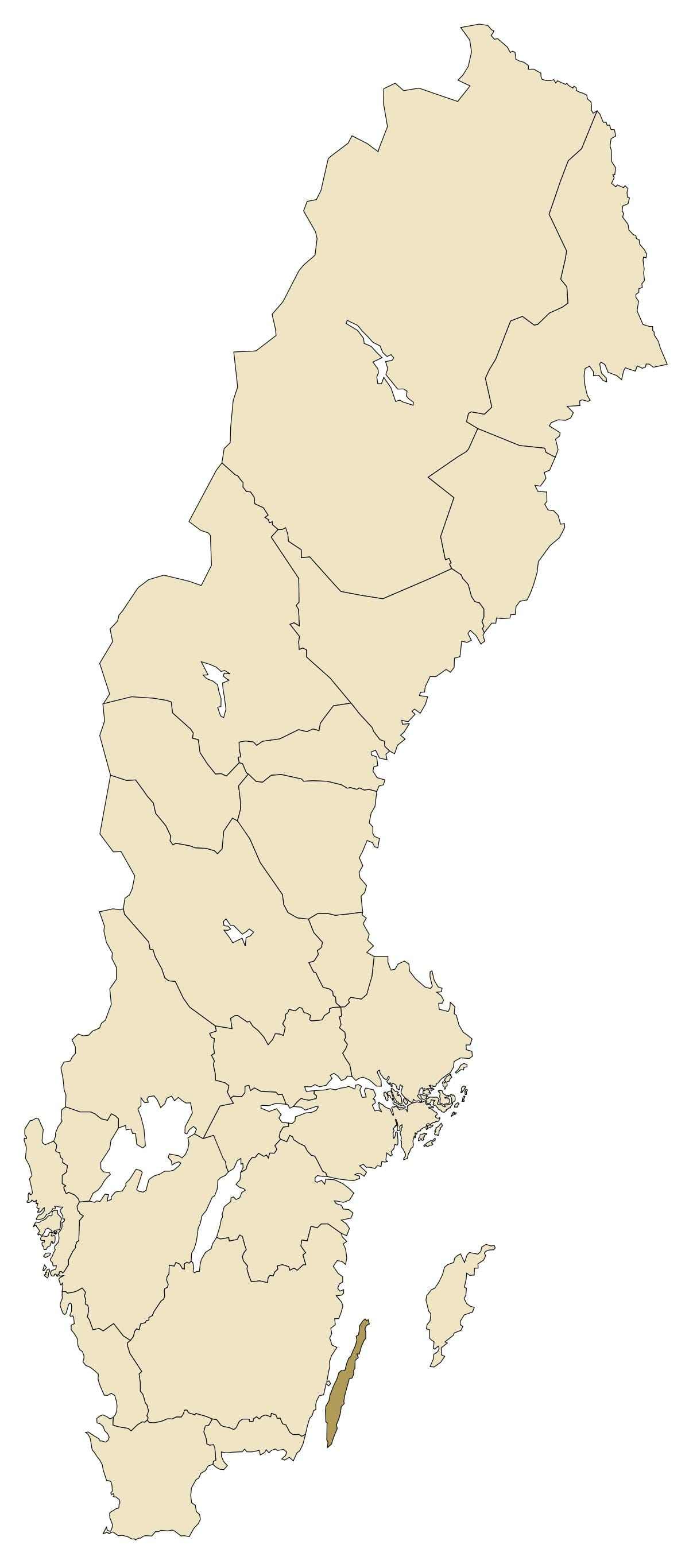 mapa Irsku, Švédsku