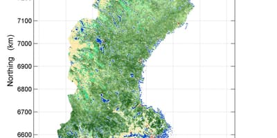 Mapa Švédska lesy
