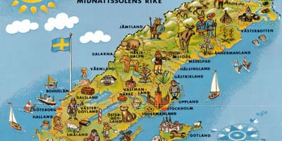 Turistická mapa Švédsko