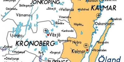 Kalmar Švédsko mapa