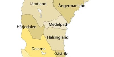 Mapa Laponsku, Švédsko