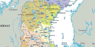 Mapa lund Švédsko