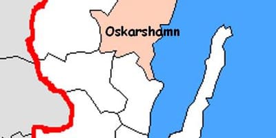 Mapa Švédsko Oskarshamn