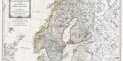 Staré Švédsko mapa