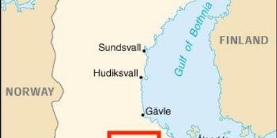 Uppsala mapa Švédska